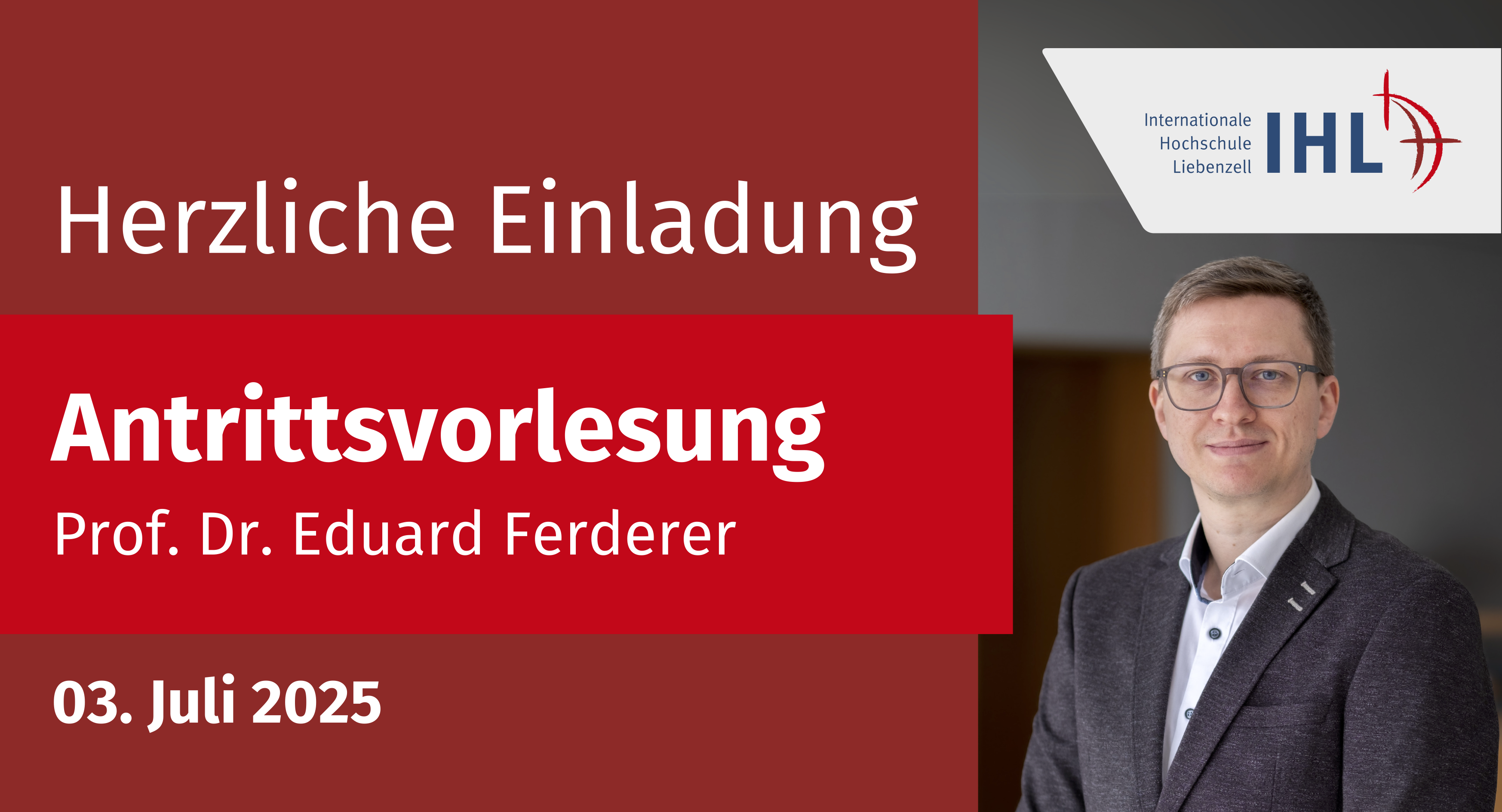 Antrittsvorlesung von Prof. Eduard Ferderer am 3.7.2025